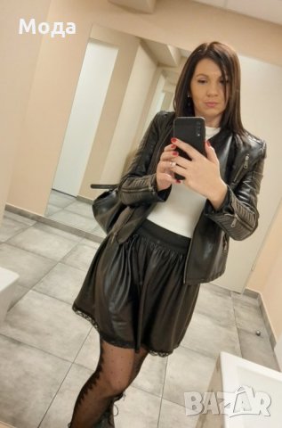 Кожена пола с дантела НОВА ПО ВАШИ РАЗМЕРИ С ПО-ДЕБЕЛА КОЖА., снимка 3 - Поли - 27386083
