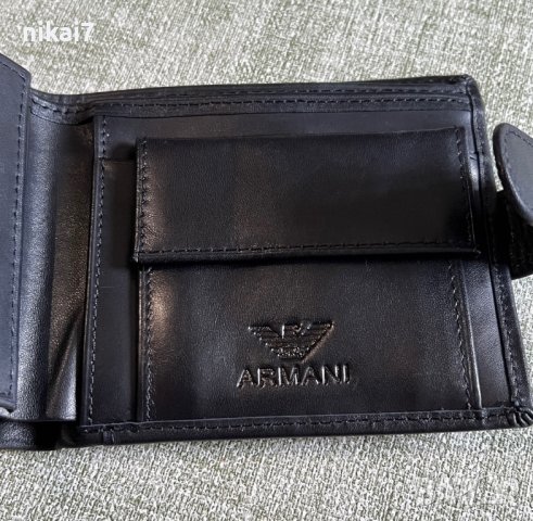 Мъжки портфейл от естествена кожа телешки бокс тик так закопчаване, снимка 2 - Портфейли, портмонета - 43510600