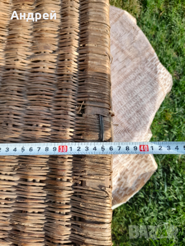 Стар плетен куфар, снимка 10 - Други ценни предмети - 44898519