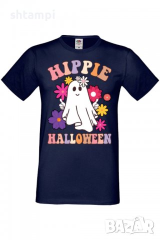 Мъжка тениска Hippie Halloween,Halloween,Хелоуин,Празник,Забавление,Изненада,Обичаи,, снимка 7 - Тениски - 38135440