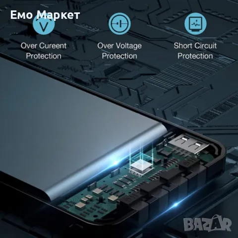 Преносима батерия KLGO KP-89 POWER BANK, 10000/20000mAh с LED дисплей , снимка 3 - Външни батерии - 49380200