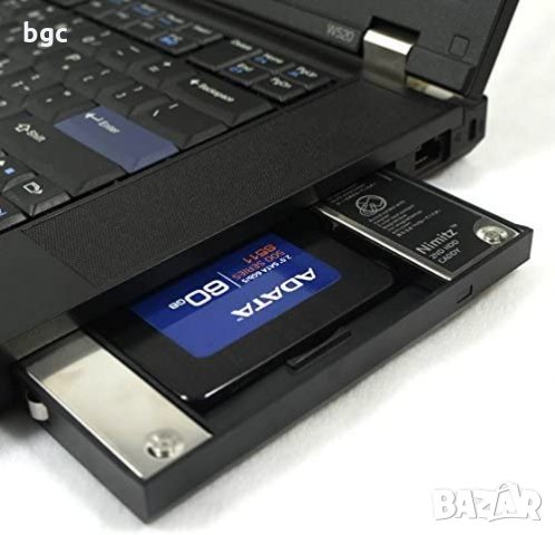 Адаптер за Втори Диск HDD/SSD 12.7мм SATA Lenovo Thinkpad T420 T430 T510 T520 T530 W510 W520 W530, снимка 1 - Части за лаптопи - 28730335