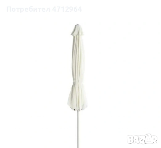 Усилен Плажен чадър – 250 см, бял, без стойка NS6352 "ултра високо качество"