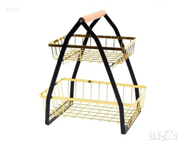 Кошница за плодове и зеленчуци 30 х 27 х 17 см, 2 етажа, снимка 7 - Аксесоари за кухня - 47839398