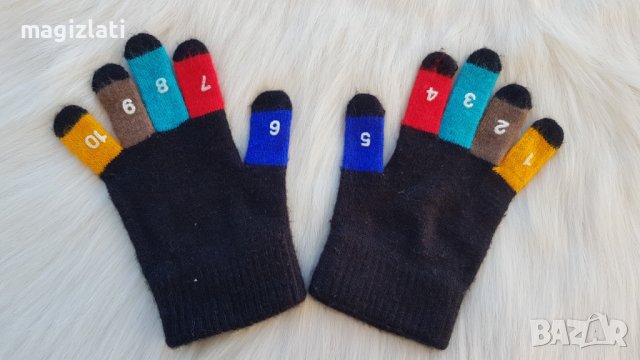 Детски ръкавици с пръсти 6-10 години, снимка 3 - Шапки, шалове и ръкавици - 39165947