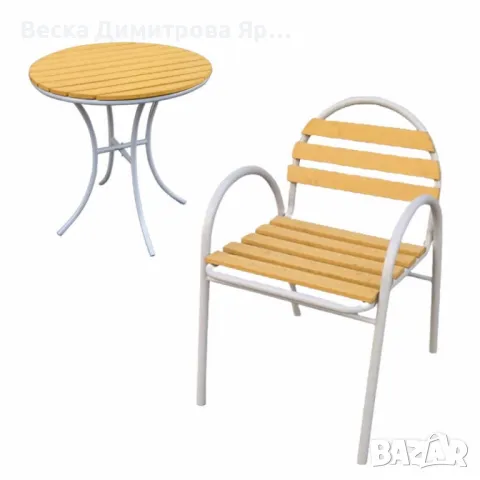 Стол Muhler Bistro, Polywood, 54x56xXH78см, снимка 2 - Столове - 50276096