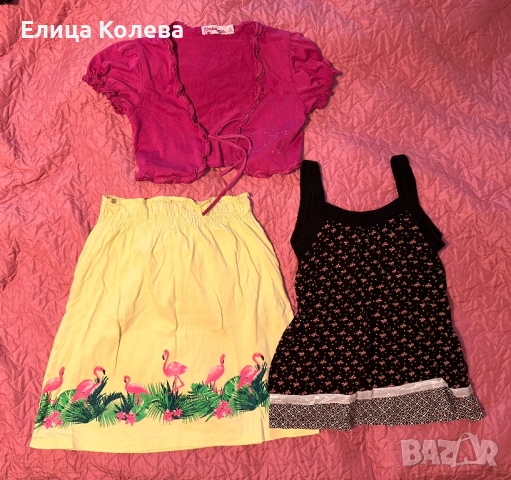 Летен сет за момиче 10 г - пола, топ, болеро