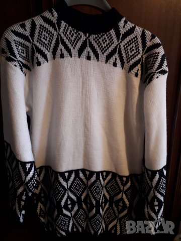 Блузон бяло и черно S - М