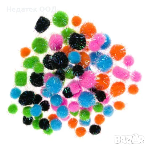 Комплект, За ръчна изработка, Fluo Glitter Tinsel, 80 бр.