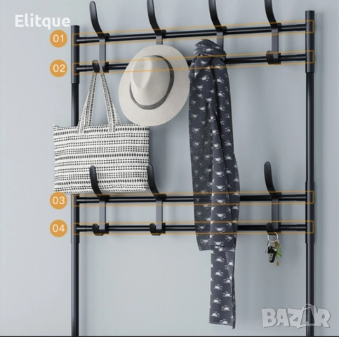 Многофункционална стойка за обувки, чанти и закачалка за връхни дрехи, снимка 7 - Други стоки за дома - 52709388