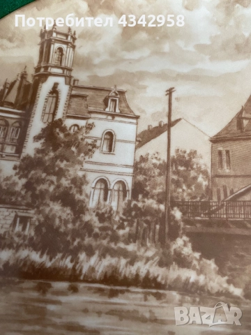 Kaiser Porcelain.Антик. Чиния за стена., снимка 2 - Антикварни и старинни предмети - 51594453