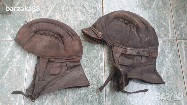 2 бр. Стари кожени Мото Каски, снимка 3 - Колекции - 52612047