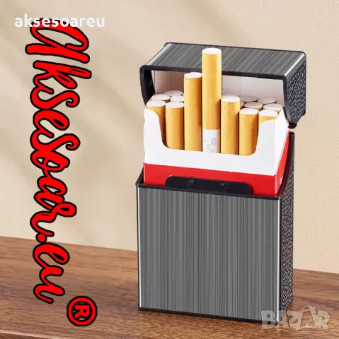 Качествена унисекс кутия за цигари калъф от алуминиева сплав Джобна кутия за пушачи за Подарък, снимка 13 - Други - 50223156