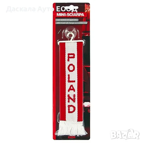 Знаме 5х22 см. POLAND, с вендуза за захващане, снимка 2 - Аксесоари и консумативи - 50274987