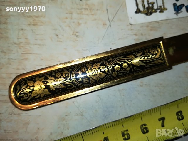 златен нож с красива дръжка от франция 1112221140, снимка 3 - Антикварни и старинни предмети - 38971859