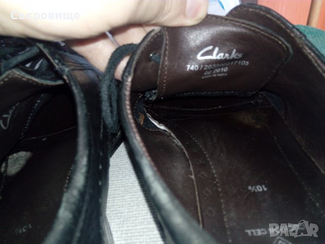 Официални мъжки кожени обувки Clarks Cushion Cell, снимка 3 - Официални обувки - 37220073