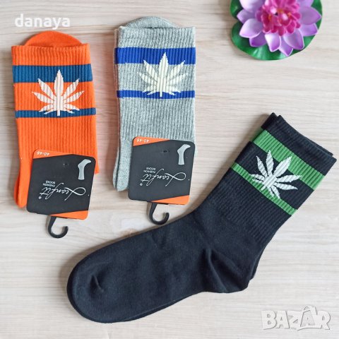 3371 Атрактивни цветни мъжки чорапи, 40-46 номер