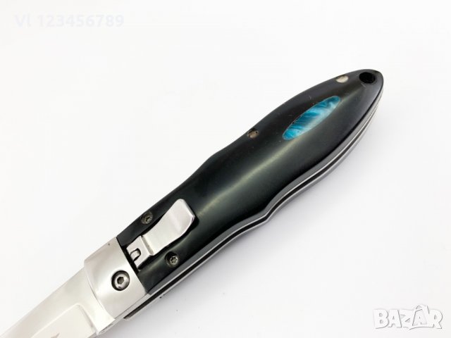 Сгъваем полуавтоматичен джобен нож Buck (черен), снимка 3 - Ножове - 28196479