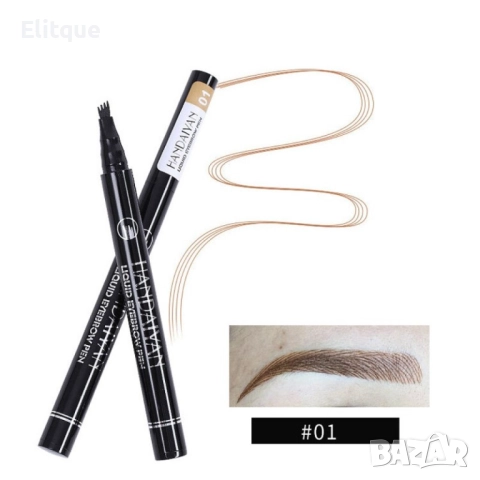 Молив тату за вежди, снабден с четириглав гребен на течна основа - HZS314, снимка 12 - Други - 52830648