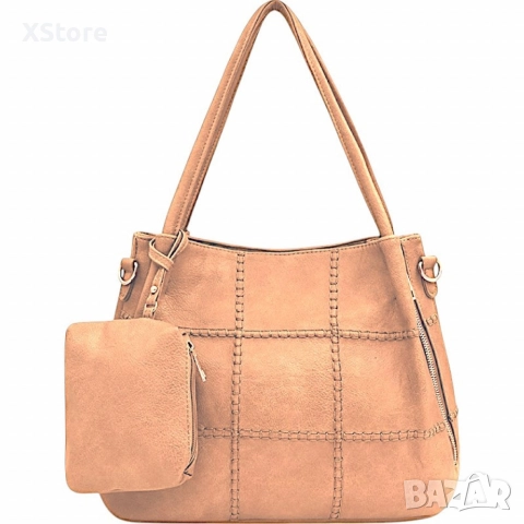 Елегантна и практична дамска чанта с включено портмоне, снимка 9 - Чанти - 52585194