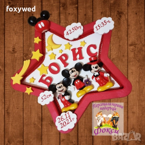 Керамично пано с изписано име на детето