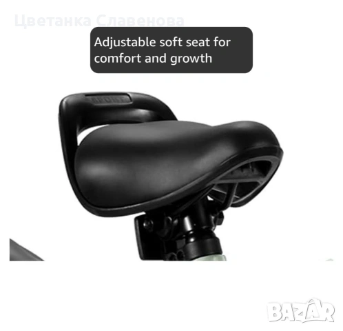 Детски велосипед BODIOO 3-5год., 12-инчов, с подвижни помощни колела, здрава рамка, снимка 4 - Велосипеди - 53022028