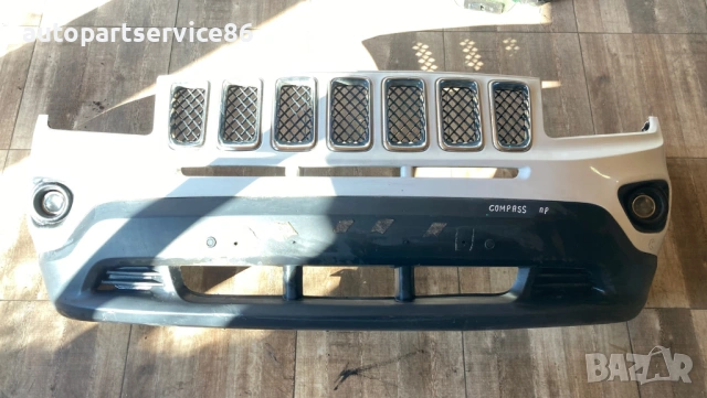 Предна броня комплект бяла за Jeep Compass 2.2 CRD (2011) 68109866AA