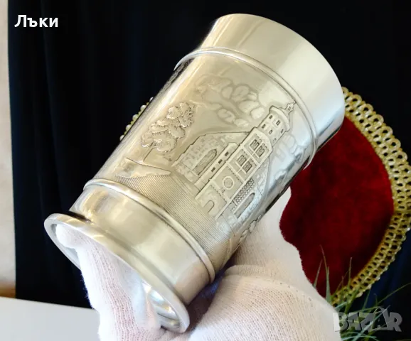 Чаша,халба от калай Schwäbisch Hall,300 мл. , снимка 4 - Антикварни и старинни предмети - 48549283