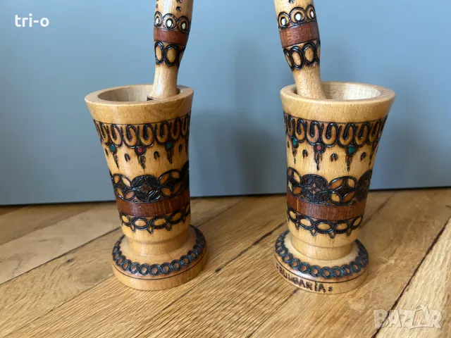 Дървени битови фигурки пирография Хаванчета, свещник, стомни, бъклици, кутийки и други, снимка 6 - Други - 48974460