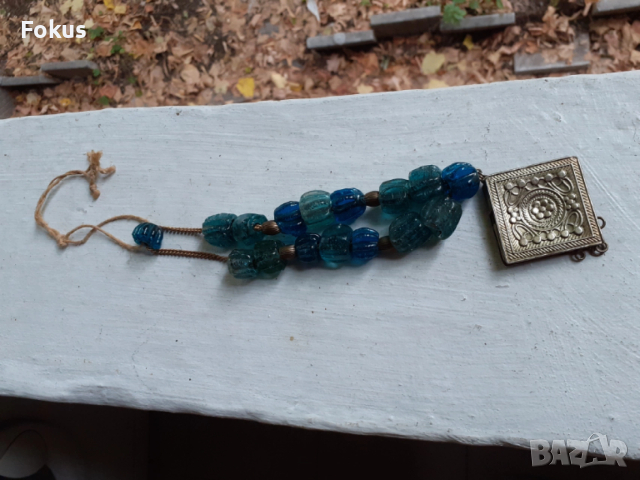 СТАРИНЕН ЕТНО ГЕРДАН МУСКА СТЪКЛО КОЛИЕ ОГЪРЛИЦА НОСИЯ НАКИТ, снимка 2 - Антикварни и старинни предмети - 53512691