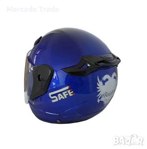 Каска за мотор Mercado Trade, 2405, Син, снимка 3 - Аксесоари и консумативи - 40410227