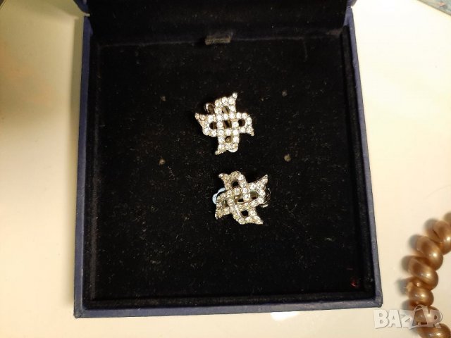 Swarovski обеци с клипси, снимка 3 - Обеци - 38880660