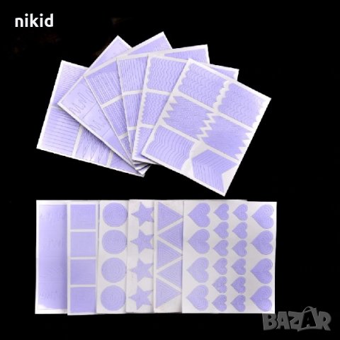 сет 12 вида ФРЕНСКИ МАНИКЮР лепенки за нокти маникюр, снимка 3 - Продукти за маникюр - 26485942