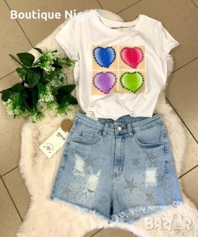 Дамска тениска и къси панталони   , снимка 1