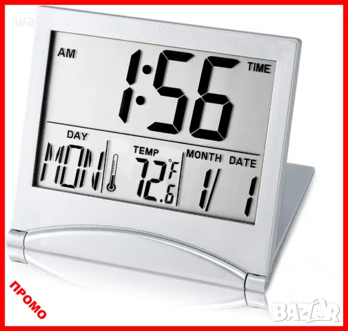 НОВ НАСТОЛЕН LCD ДИГИТАЛЕН ЧАСОВНИК С ТЕМПЕРАТУРА+КАЛЕНДАР. БУДИЛНИК НАСТОЛНИ ЕЛЕКТРОННИ ЧАСОВНИЦИ