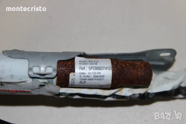 Лява завеса Seat Altea (2005-2015г.) ляв airbag таван Сеат Алтеа 5P0880741D / 5P0 880 741 D, снимка 4 - Части - 48457944