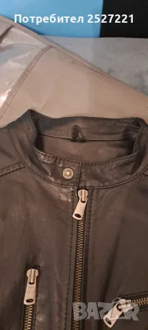 Кожено яке с  подплата Rockeds, снимка 3 - Якета - 48258176
