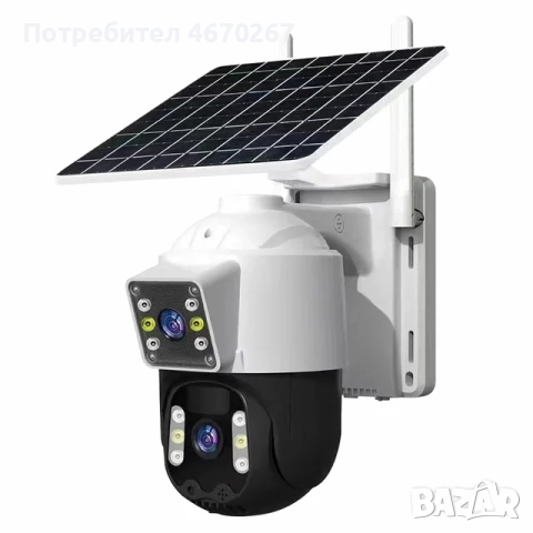 Двойна соларна камера 4G(сим карта) V360pro