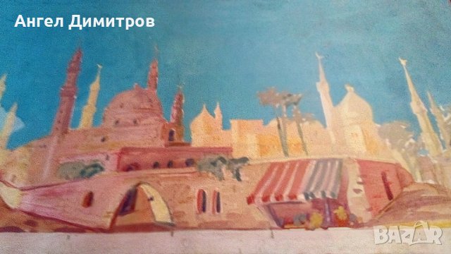 Стара картина акварел подписана , снимка 2 - Картини - 38924806