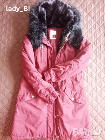 🌷 Парка в цвят бордо С размер , снимка 2 - Якета - 52342583