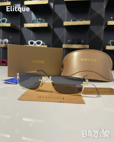 очила с черен обикновен калъф и ув защита Gucci