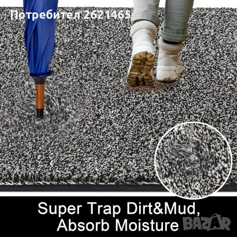 Абсорбиращо мръсотията килимче за входна врата, изтривалка, Clean Step Mat, снимка 5 - Изтривалки - 43022746