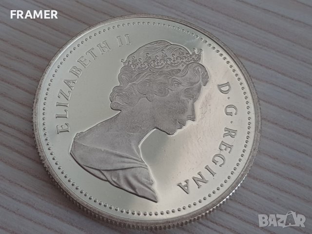 1 сребърен долар 1986 година Канада Елизабет II сребро 2, снимка 5 - Нумизматика и бонистика - 37435923