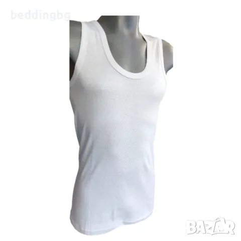 Мъжки потник 100% памук – Ситен рипс, Размери M-3XL, снимка 2 - Бельо - 48990111