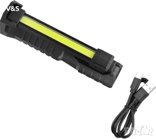  2 броя LED акумулаторни COB работни светлини Фенерчета със скрита долна кука и магнит, 5000m, снимка 12 - Лед осветление - 47960344