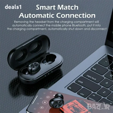 TWS BTH-239 Безжични Слушалки IPX5 Водоустойчиви Bluetooth 5.0 9D Стерео звук, снимка 3 - Безжични слушалки - 50535227