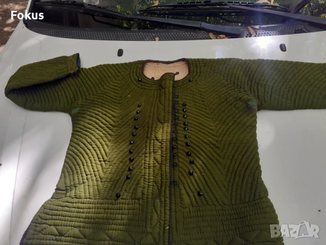 Стара възрожденска връхна дреха антерия носия - зелена, снимка 4 - Антикварни и старинни предмети - 53273486