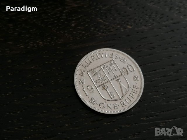 Монета - Мавриций - 1 рупия | 1990г., снимка 1 - Нумизматика и бонистика - 27239800