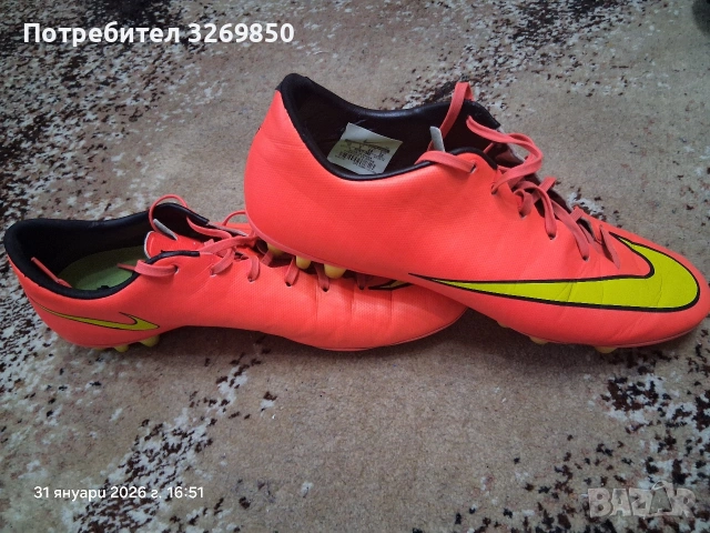 Бутонки Nike mercurial номер 44 (28 см.), снимка 4 - Футбол - 53296289