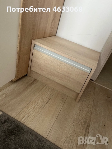 Легло + 2 нощни шкафчета, снимка 3 - Спални и легла - 52183958